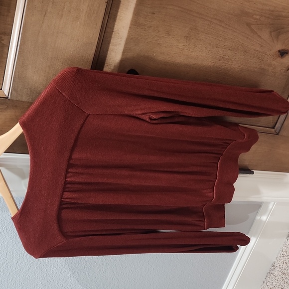 Banana Republic Women's Rich Brown/copper Wrap Blouse - Picture 5 of 5